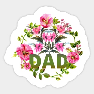 Forget Me Not Floral Wreath Dad Sticker